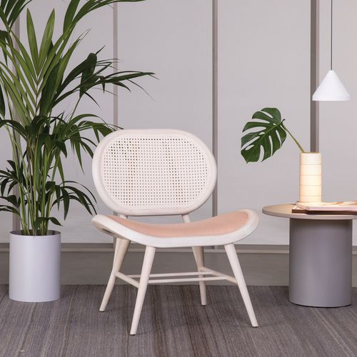 Contemporary fireside chair - BERNARDES 293 - Vergés - leather / fabric / beech