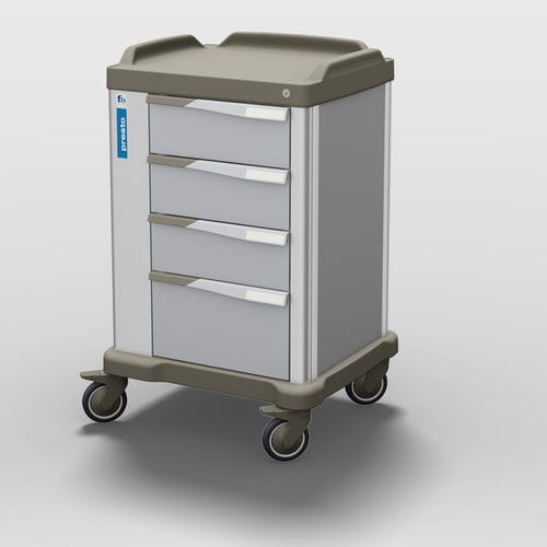 Treatment trolley - PRESTO MEDIUM  - Francehopital - waste / for healthcare facilities / for hospital