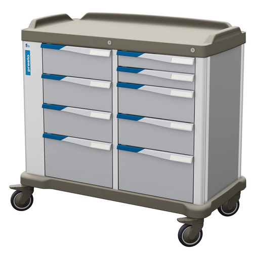 Treatment trolley - PRESTO DOUBLE - Francehopital - waste / for healthcare facilities / for hospital