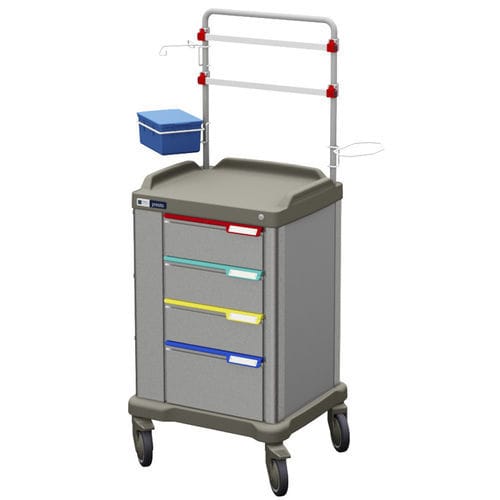 Stainless steel trolley - PRESTO MEDIUM - Francehopital - treatment / for healthcare facilities / for hospital