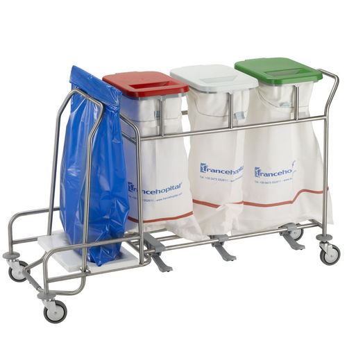 Linen trolley - CBW30P - Francehopital - waste / commercial / metal