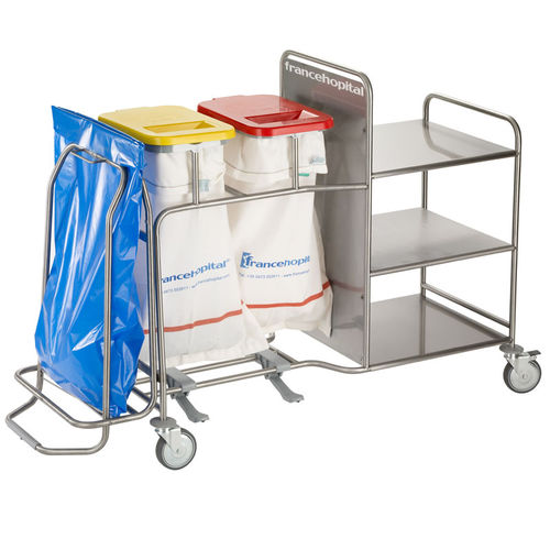 Linen trolley - CBPPW - Francehopital - waste / commercial / stainless steel