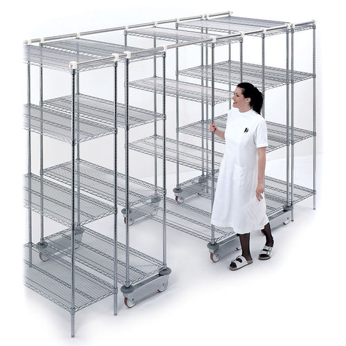 Self-supporting shelving system - MOSYS Space - Francehopital - contemporary / steel / commercial