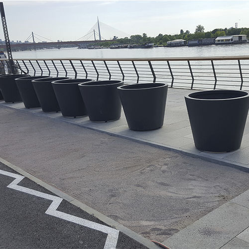 Steel planter - Ban-Inox - round / contemporary / for public space