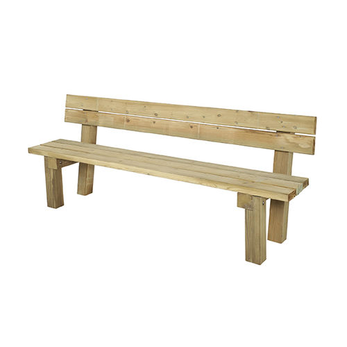 Traditional public bench ARUME Activia Mobilier Urbain wooden