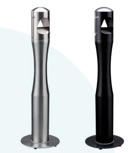 Pedestal ashtray - COMET - Activia Mobilier Urbain - wall-mounted / stainless steel / sheet metal
