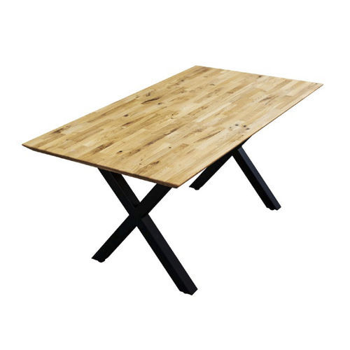 Minimalist design table - ASKET-LOFT CLASSIK - Hitte s.r.o. - oak / powder-coated steel base / rectangular
