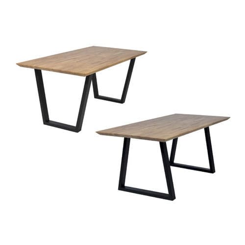 Organic design table - BOSCO &mdash; BALDR - Hitte s.r.o. - oak / powder-coated steel base / rectangular