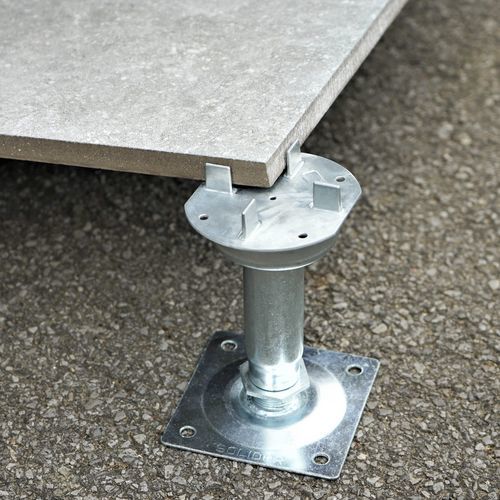 Steel terrace pedestal - FS 13/22 - SOLIDOR - high-resistance / acoustic / fire-retardant