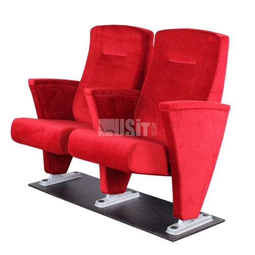 Contemporary auditorium seating - UA-601 - Usit Seating - fabric / folding / red