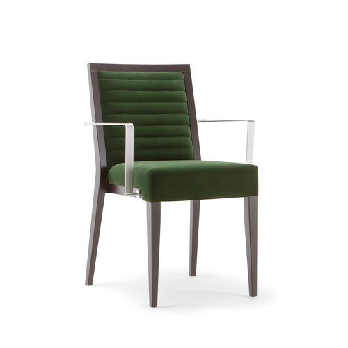 Contemporary chair - GINEVRA 031 SB F - TIROLO SRL - indoor / fabric / solid wood