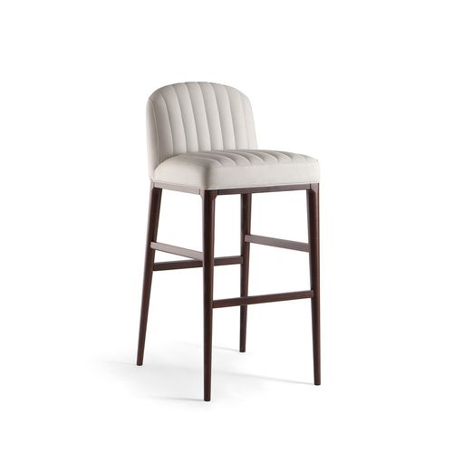 Contemporary bar chair - PARIGI 038 SG - TIROLO SRL - indoor / fabric / solid wood base