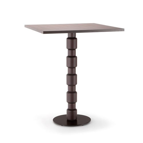Contemporary high bar table - BERLINO 080 H110 - TIROLO SRL - beech / laminate / metal base