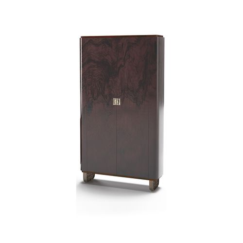 Art Deco wardrobe - FIFTH AVENUE - Thomas Mucha - walnut / padouk / with swing doors