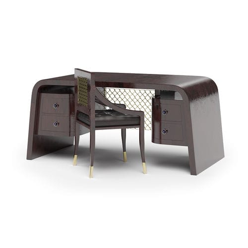Executive desk - MARRAKECH MEDINA - Thomas Mucha - free-standing / Art Deco / oak