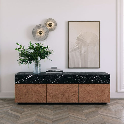 Contemporary sideboard - RADICA CASTAGNO 3 - ITALIANELEMENTS - wooden / marble / with drawers