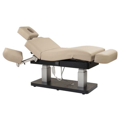 Electric massage table - Marut - Esthetica Spa and Salon Resources Private Limited - stainless steel / foam / leather