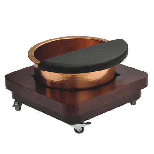 Copper foot bath - Esthetica Spa and Salon Resources Private Limited - solid wood / for spa / free-standing