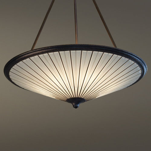 Pendant lamp - PARASOL - Hilliard - bronze / glass / Transition