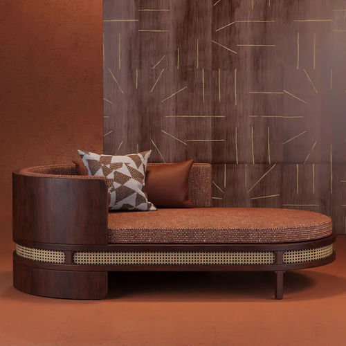 Contemporary daybed - Brooks - WOOD TAILORS CLUB - fabric / walnut / walnut base