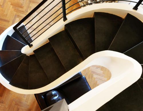 Helical staircase - U-CMS - Unica living design Poland - concrete step / reinforced concrete / contemporary