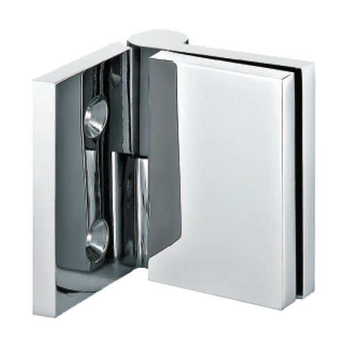 Shower door hinge - BR8520D-1L - AV Schneider - brass / concealed / with self-closing system