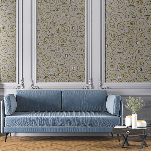Contemporary wallpaper - STOCLET - SIRPI - vinyl / patterned / blue