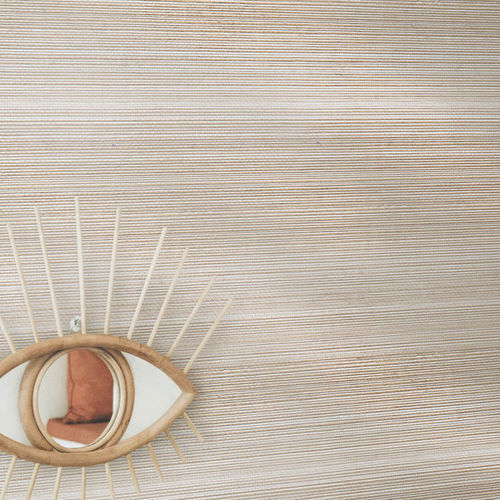 Contemporary wallpaper - MISAMI - SIRPI - natural fiber / striped / fabric look