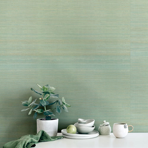 Contemporary wallpaper - ABACA  - SIRPI - natural fiber / striped / fabric look