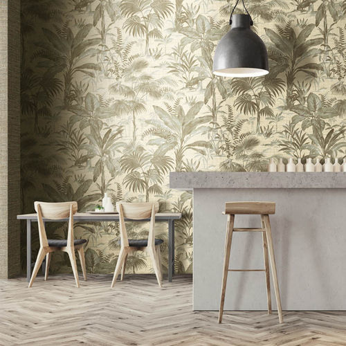 Contemporary wallpaper - TROPICAL - SIRPI - vinyl / floral / fabric look