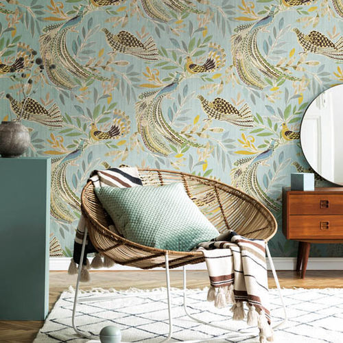Contemporary wallpaper - PARAìSO - SIRPI - vinyl / animal motif / fabric look