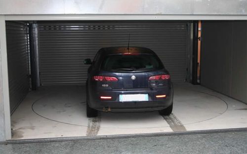 Hydraulic car lift - MCPR - Carmec - home / with rotating platform / outdoor