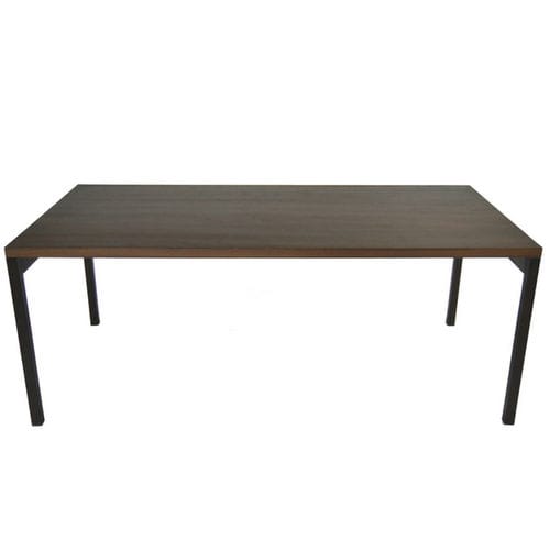 Contemporary table - ALDRICK TABLE AND SIDE TABLE - Defleure Home Collection - oak / wenge / oak base