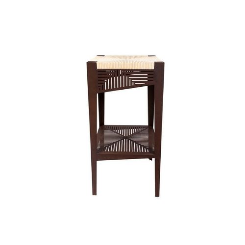 Contemporary bar stool - CORTESE - Trackdesign - straw / COR-TEN® base / 4-legged