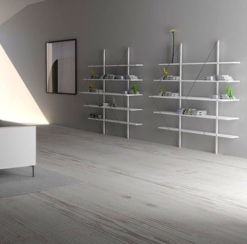 Wall-mounted shelf - VOILE - Trackdesign - contemporary / stainless steel / COR-TEN® steel