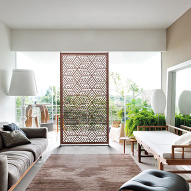 Steel room divider - Esperide  - Trackdesign - brass / copper / indoor