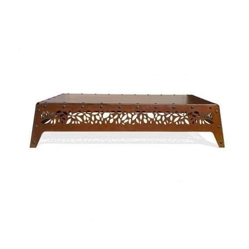 Contemporary coffee table - HANAMI  - Trackdesign - COR-TEN® steel / steel base / rectangular