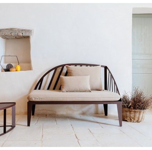 Contemporary sofa - OBLÌ - Trackdesign - garden / fabric / with removable cushion
