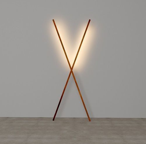 Floor-standing lamp - X FLOOR - Trackdesign - COR-TEN® steel / contemporary / wireless