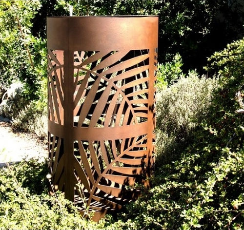Public trash can - NATURA  - Trackdesign - COR-TEN® steel / without lid / outdoor