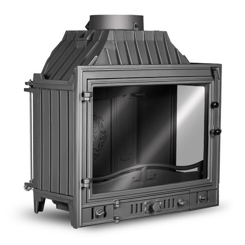 Corner fireplace insert - W4 PB - kawmet - wood-burning / solid fuel