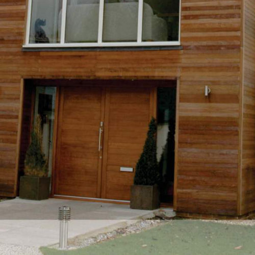 Swing French door - Authentic Timber Windows Ltd - wooden / double-glazed / security