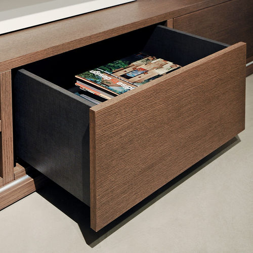 Full-extension drawer runner - FUTURA  - SALICE - integrated soft-close mechanism / concealed / push to open
