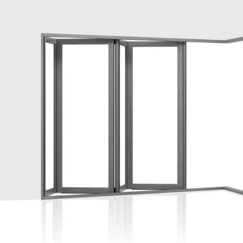 Folding patio door - 307 - Centor - aluminium / double-glazed / triple-glazed
