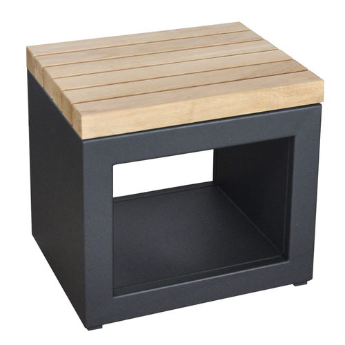 Contemporary stool - 2605-91-EN / 2605-81-EN - ARTISS DESIGN - steel base / garden / gray