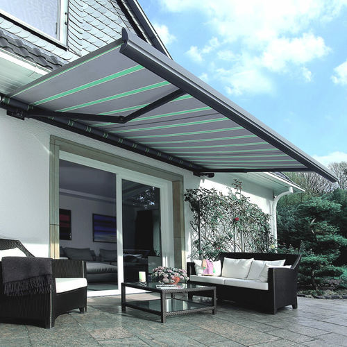 Retractable awning - ELIPS - Aluminante - motorized / commercial / patio