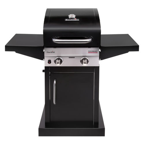 Gas barbecue - PERFORMANCE 220 B  - CHARBROIL - free-standing / stainless steel / porcelain