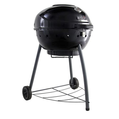 Charcoal barbecue - KETTLEMAN  - CHARBROIL - on casters / stainless steel / porcelain