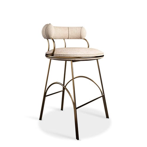 Contemporary bar chair - AUSTIN - Porus studio - living room / indoor / velvet
