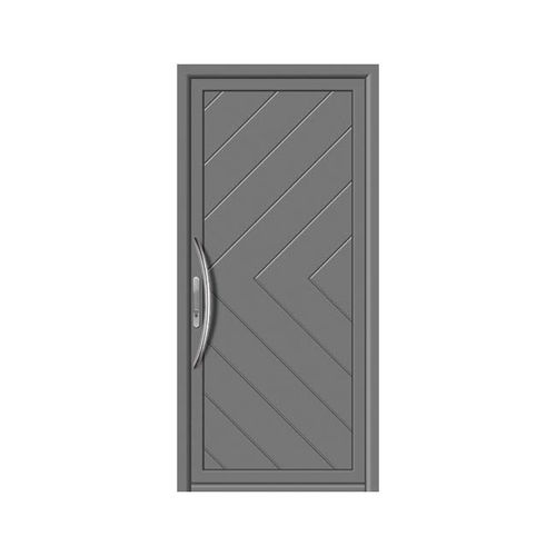 Entry door - RANURADOS : CARBONO - ALUPORTA - aluminum / swing / lacquered